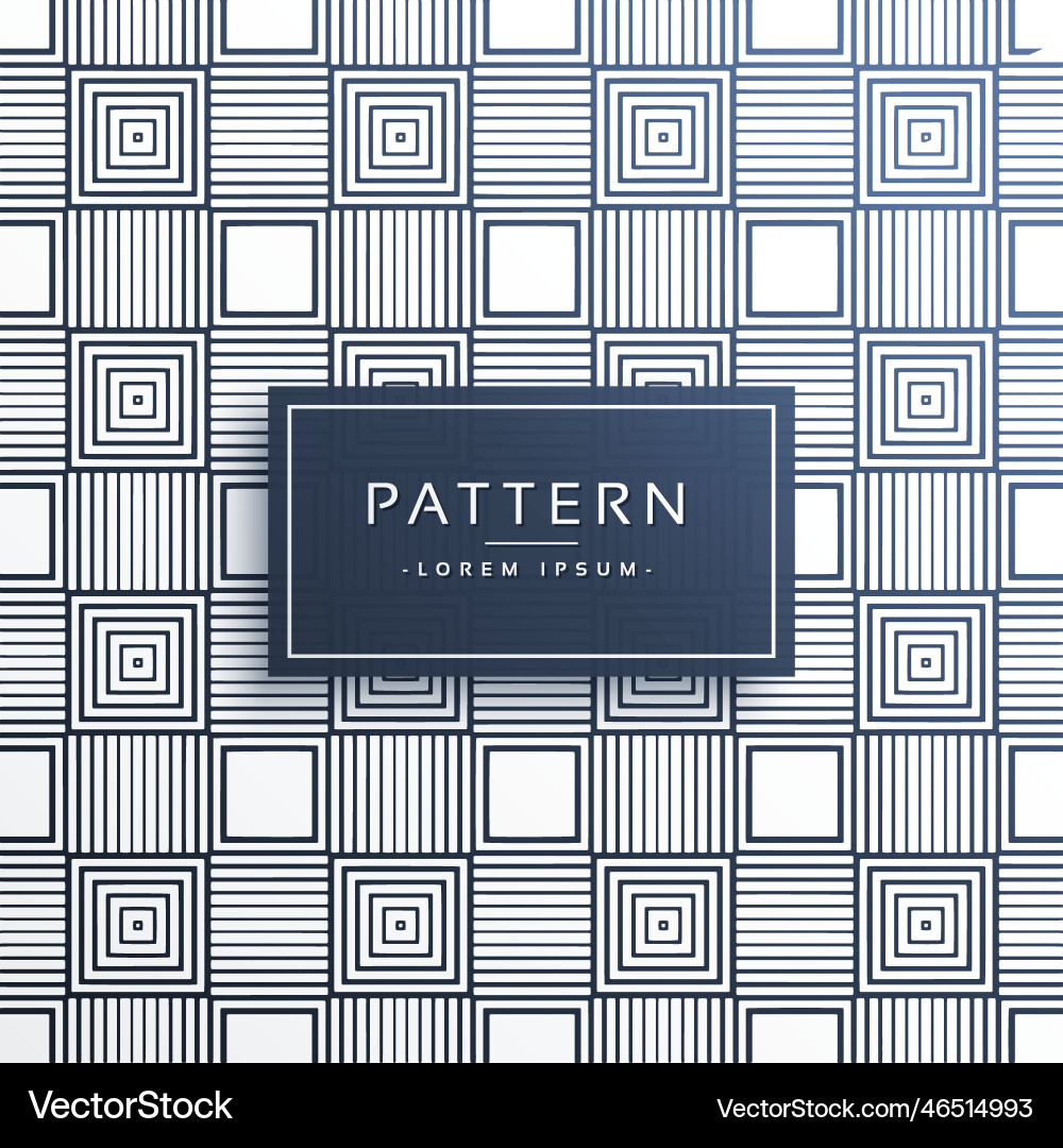 Stylish line pattern in squares background vector image