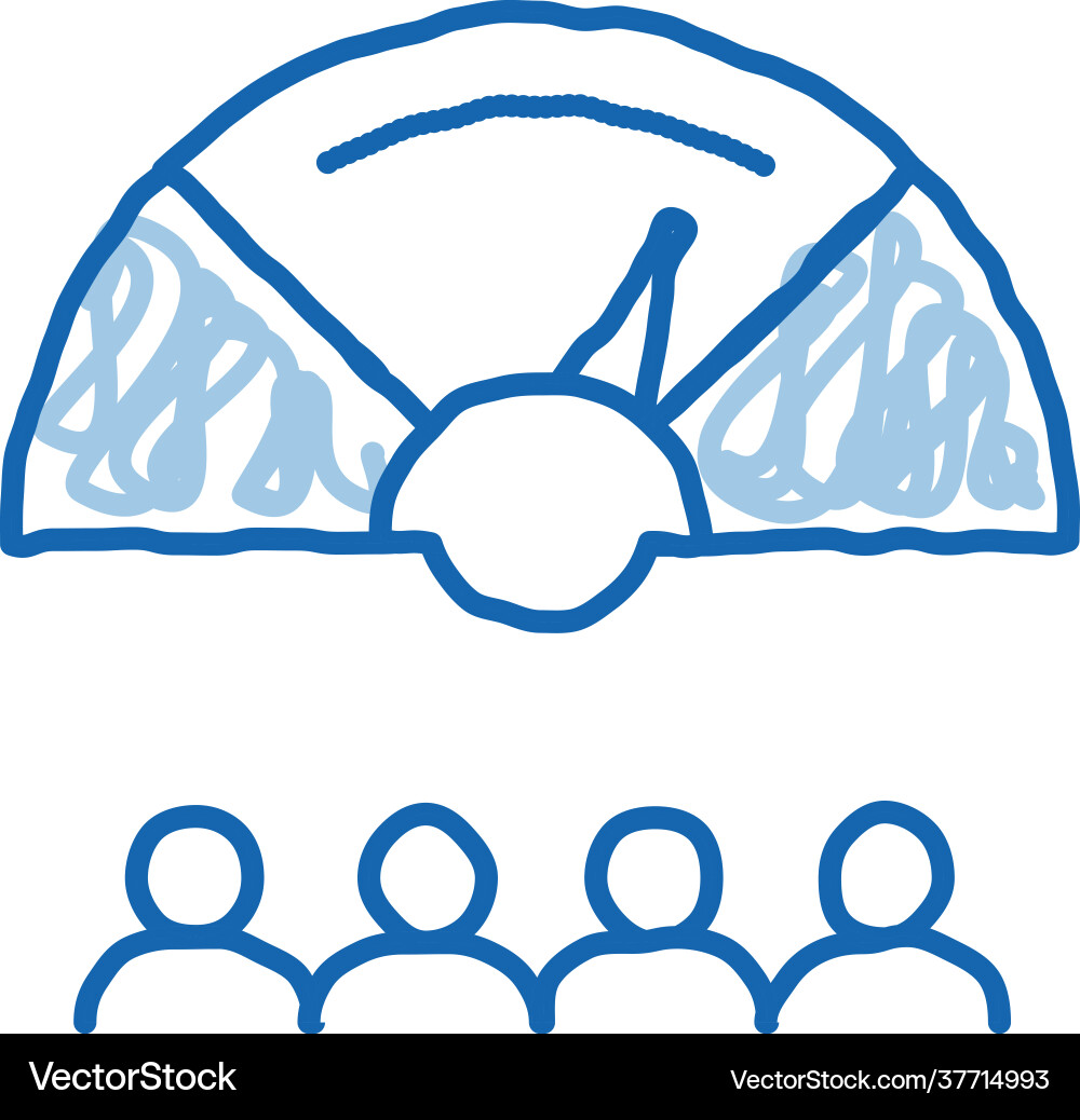 Team work speed doodle icon hand drawn Vector Image