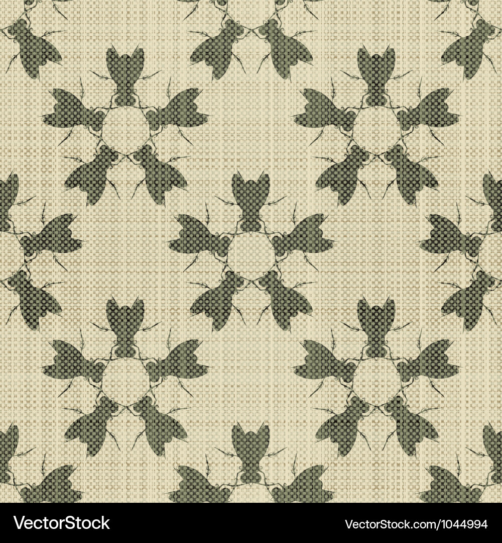 Abstract Bug Print Fabric Vector Image