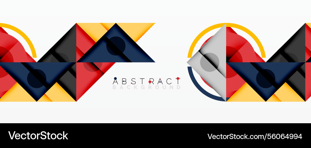 Abstract geometric composition with intersecting Vector Image