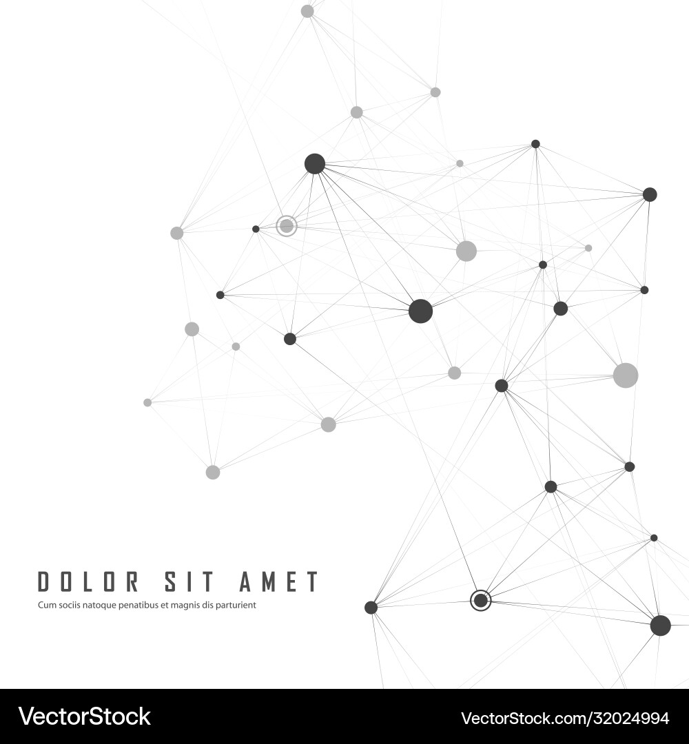 Abstract polygonal with connecting dots lines Vector Image