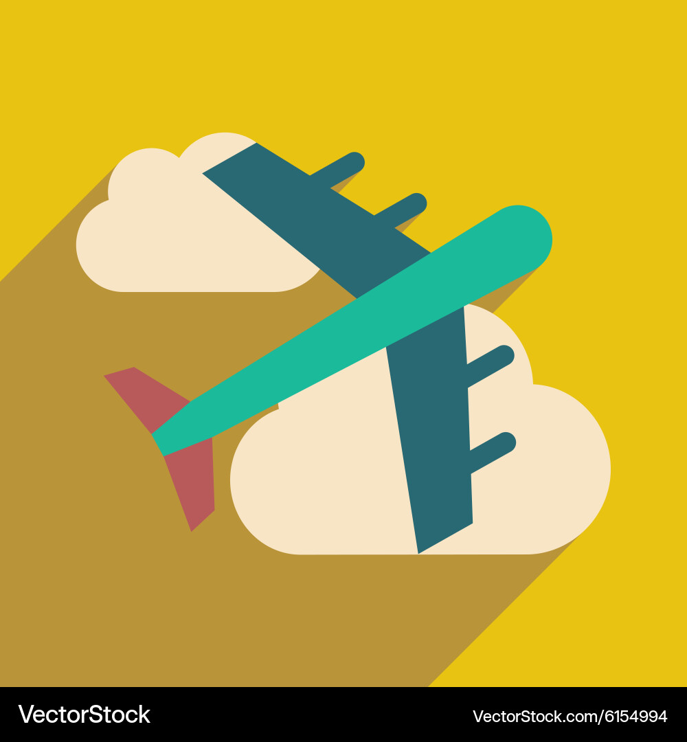 Flat with shadow icon and mobile application vector image