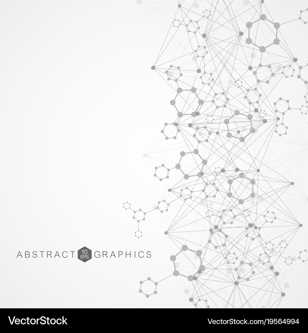 Geometric abstract background with connected line vector image