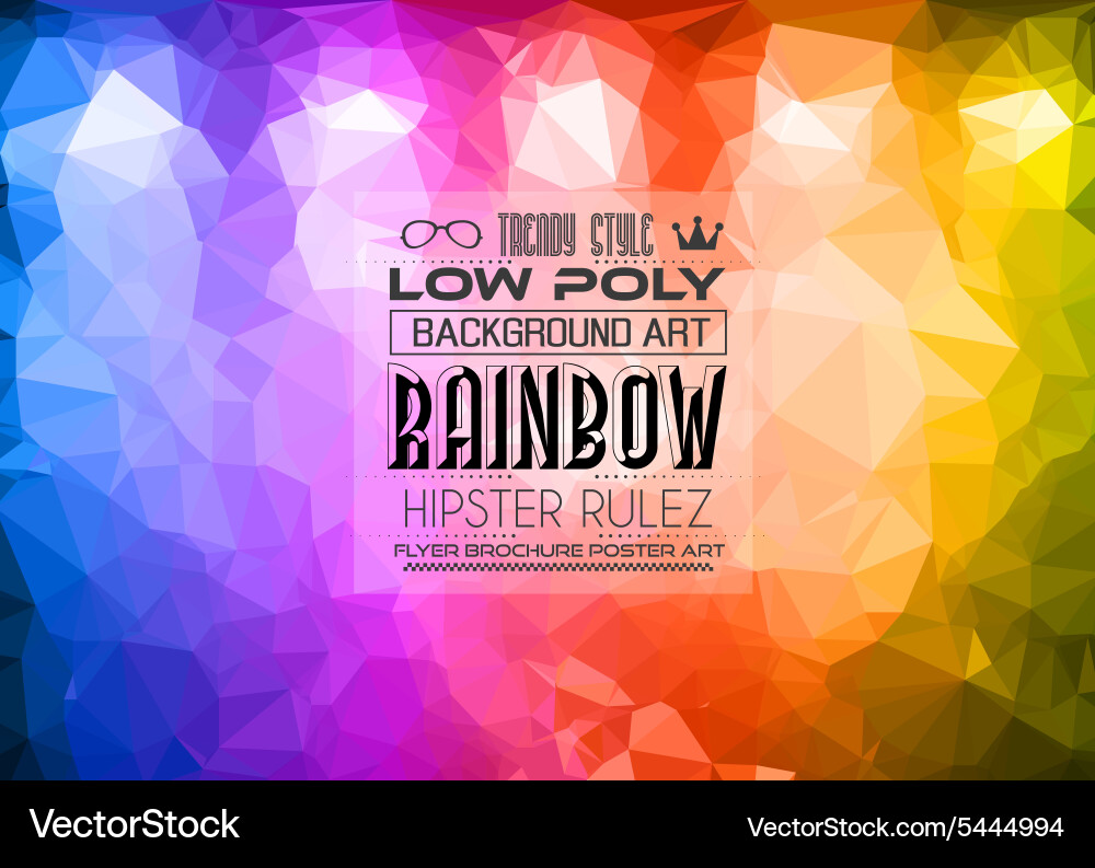 Low poly trangular trendy hipster background Vector Image