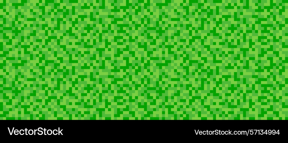 Pixel grass seamless pattern pixelart computer Vector Image