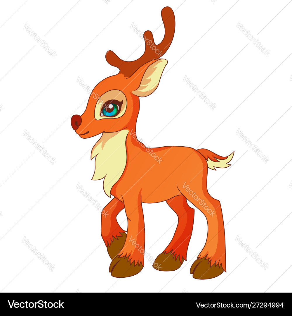 Süße Cartoon deer Charakter Vektorbild