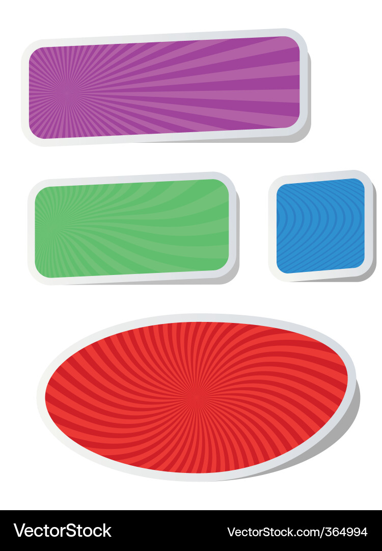 Set of different labels Vector Image