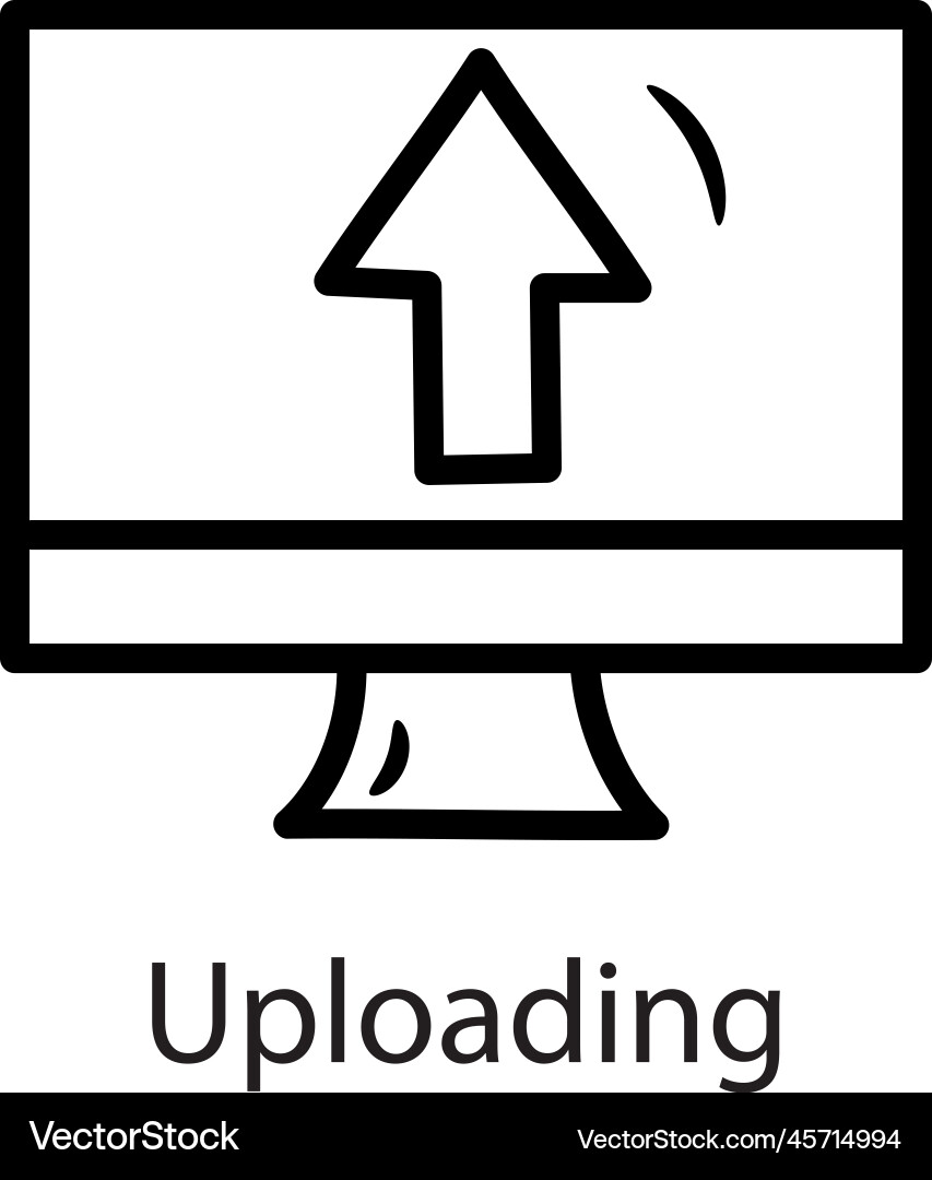 Uploading outline icon design data s vector image