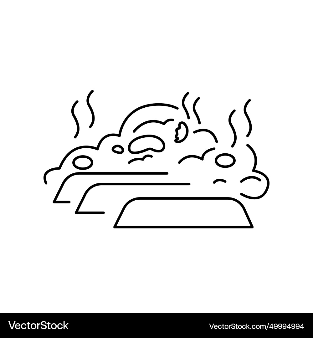 Windrow composting color line icon Windrow composting color line icon vector image