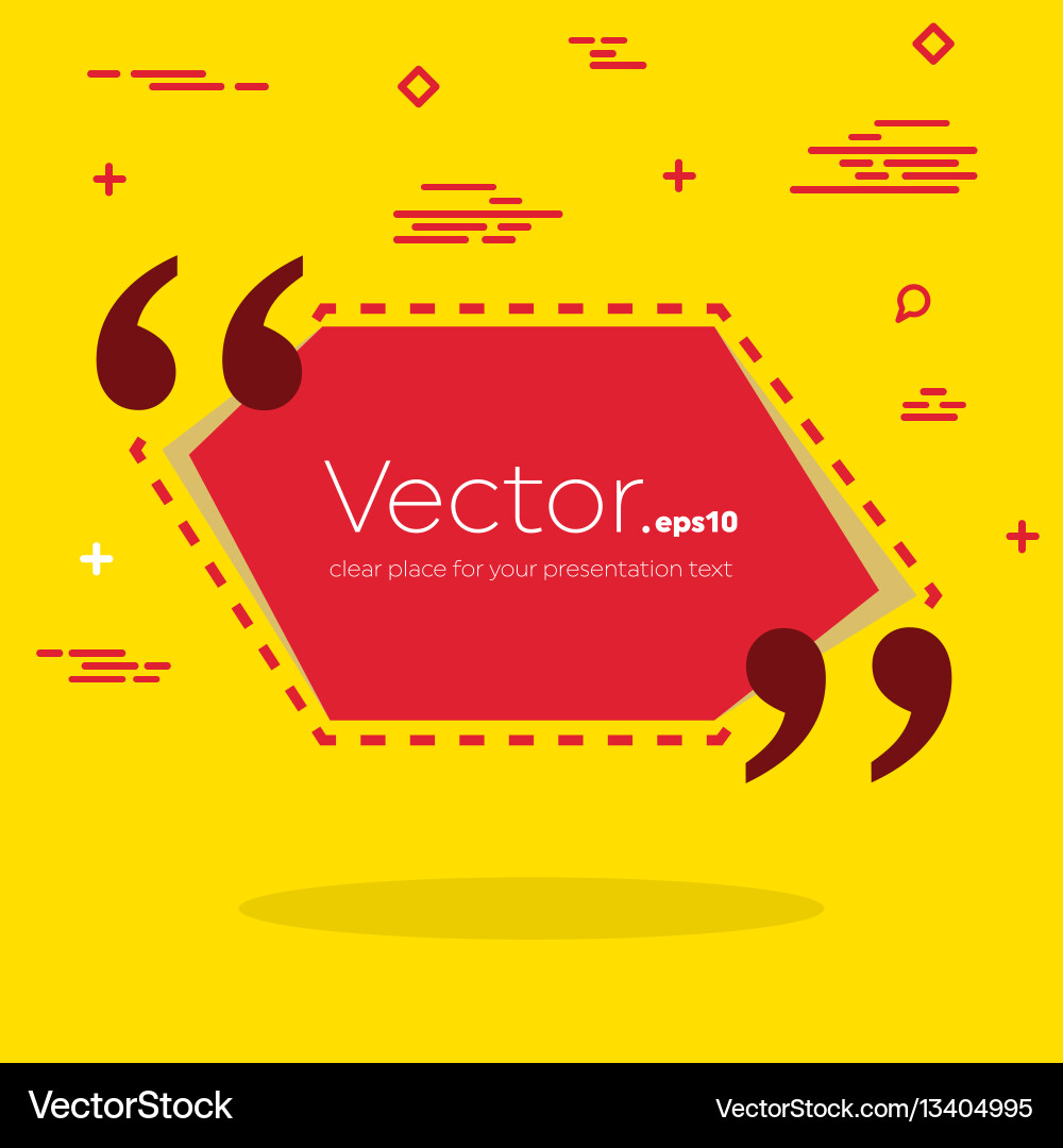 Abstract concept empty speech square quote Vector Image