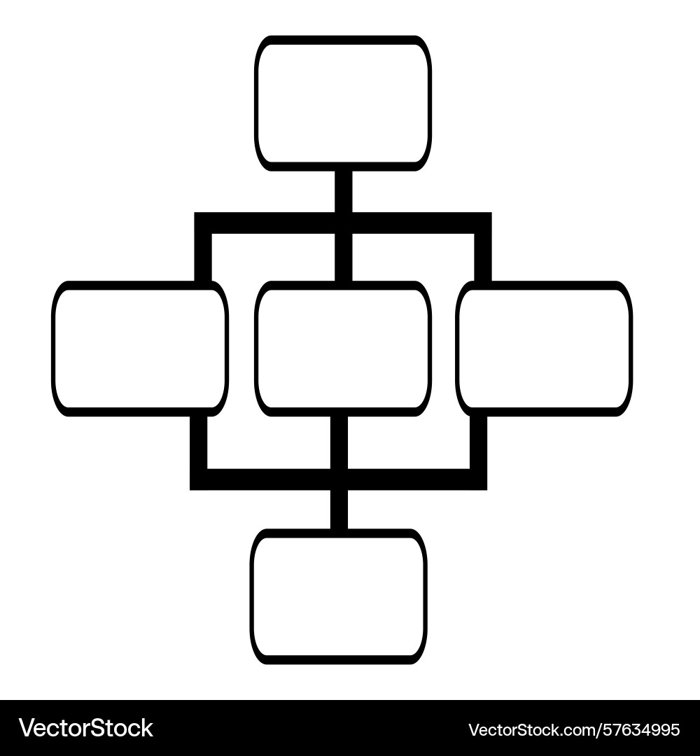 Abstract flowchart with interconnected Abstract flowchart with interconnected vector image