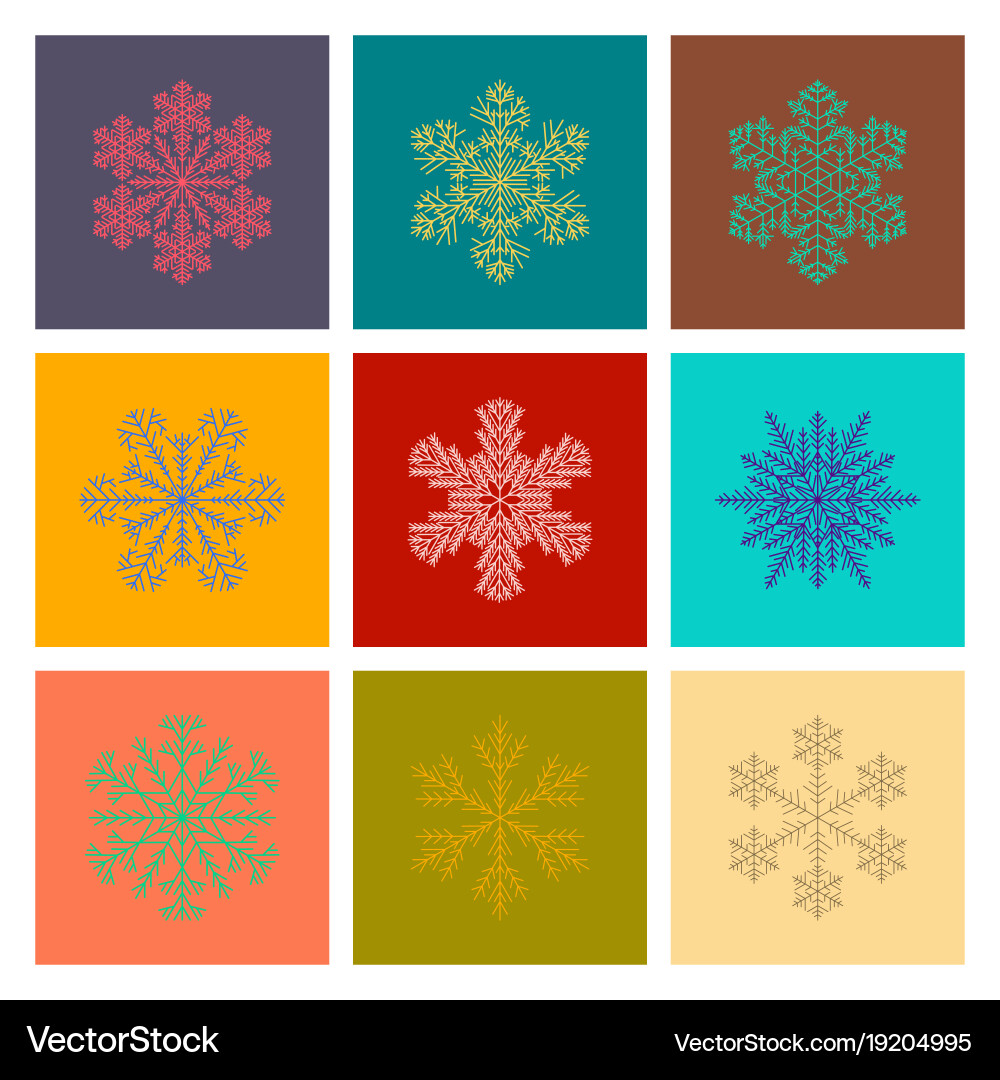 Assembly flat snowflake Vector Image
