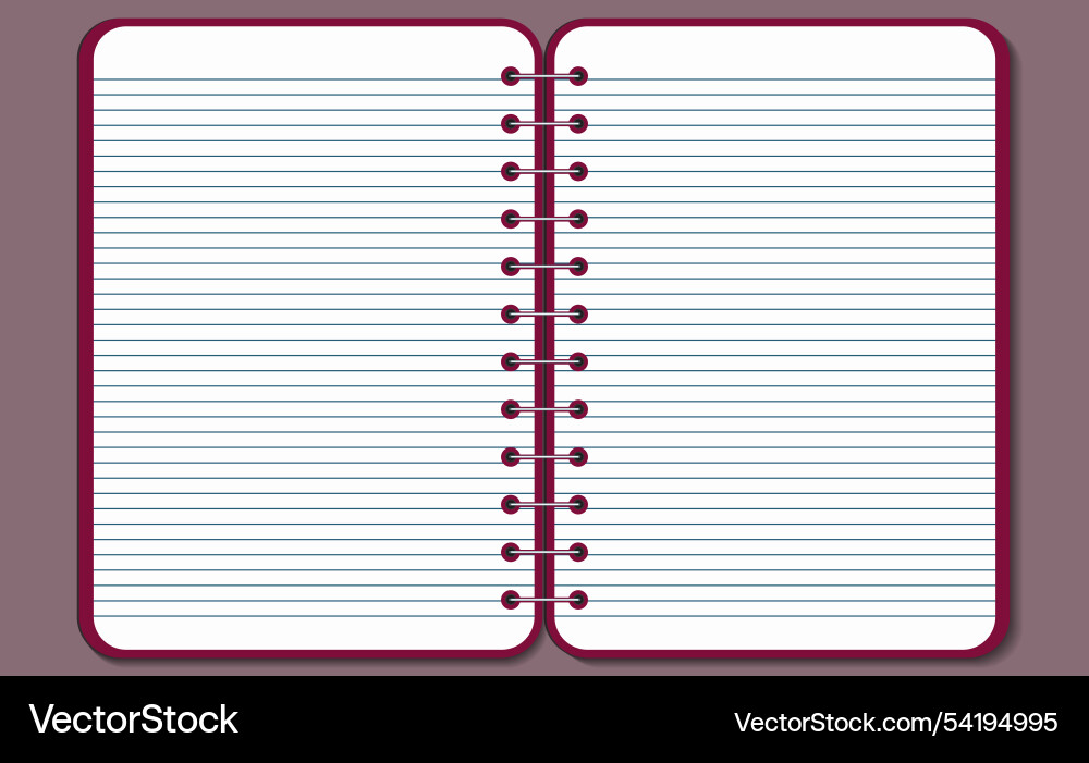 Graph paper open notepad printable lined grid Graph paper open notepad printable lined grid Vector Image