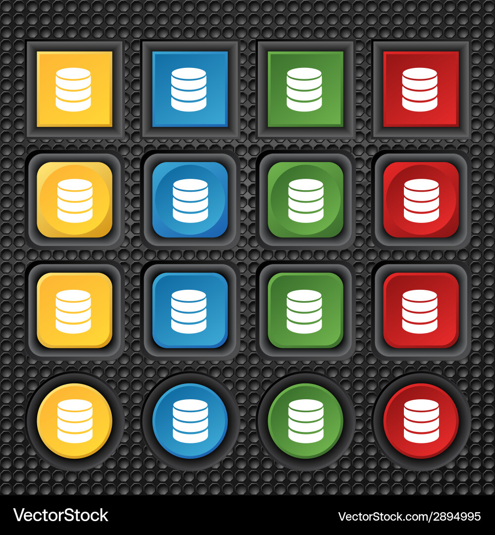 Hard disk and database sign icon flash drive stick vector image