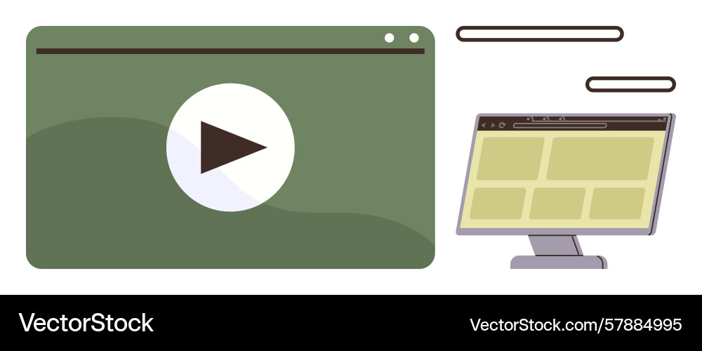 Media playback interface and website layout Media playback interface and website layout vector image