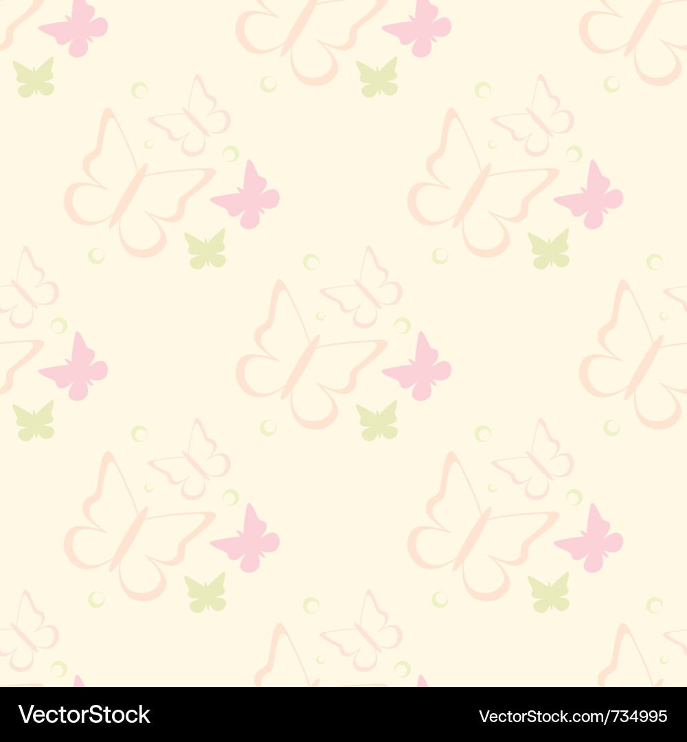 Seamless butterflies pattern Vector Image