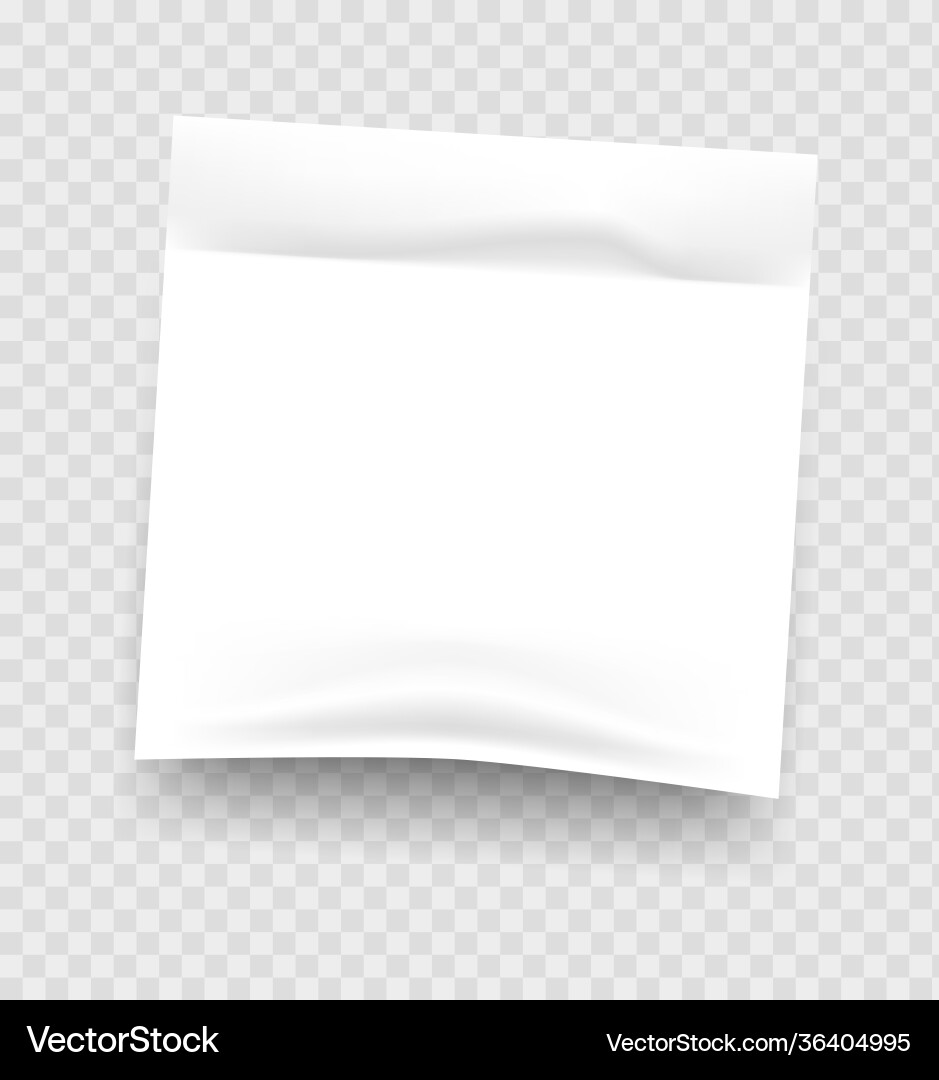 Sticky notes realistic white notepad sheet Sticky notes realistic white notepad sheet vector image