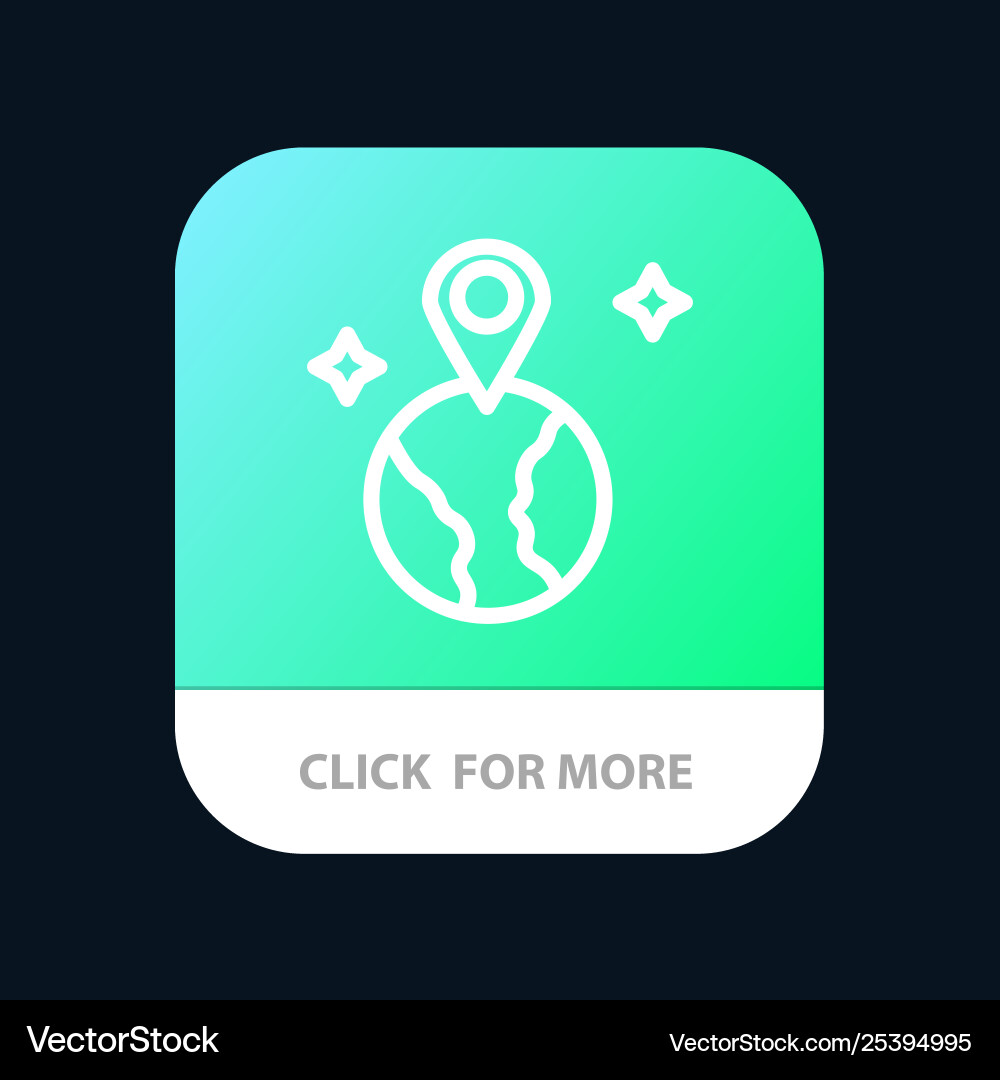 World map location mobile app button android World map location mobile app button android vector image