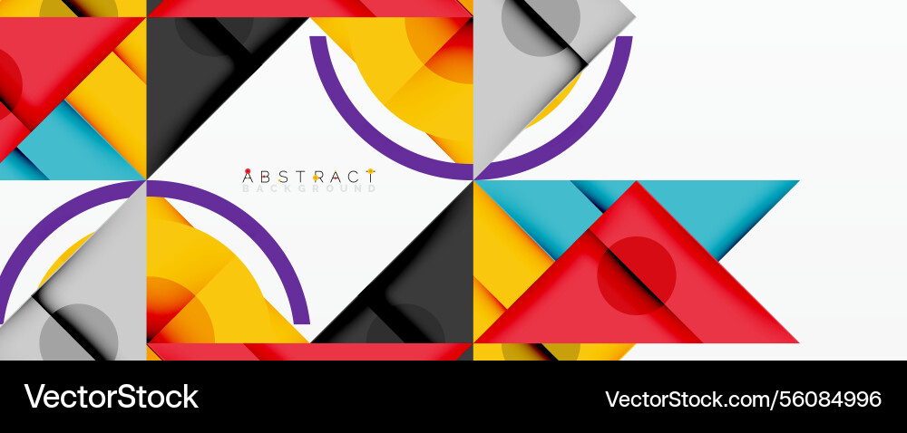 Abstract geometric composition with overlapping Vector Image