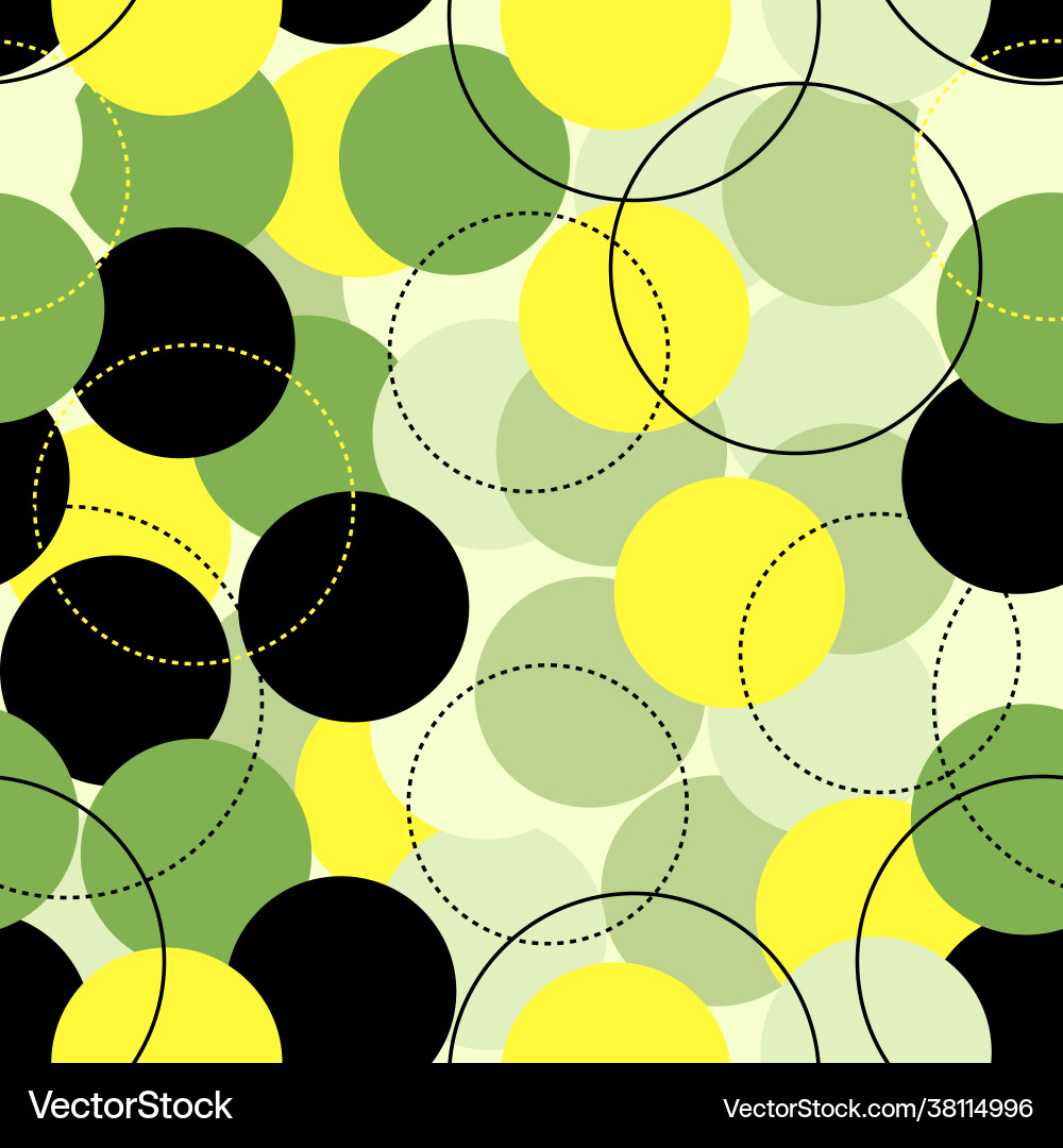Abstract seamless pattern with colored circles Vector Image