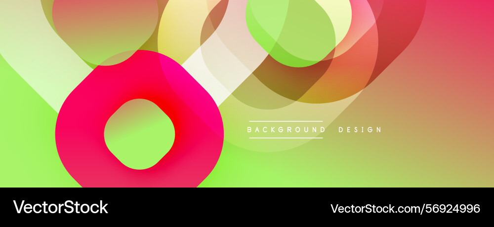 Abstract vibrant design features overlapping Abstract vibrant design features overlapping Vector Image