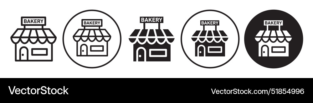Bakery icon set collection for web Vector Image