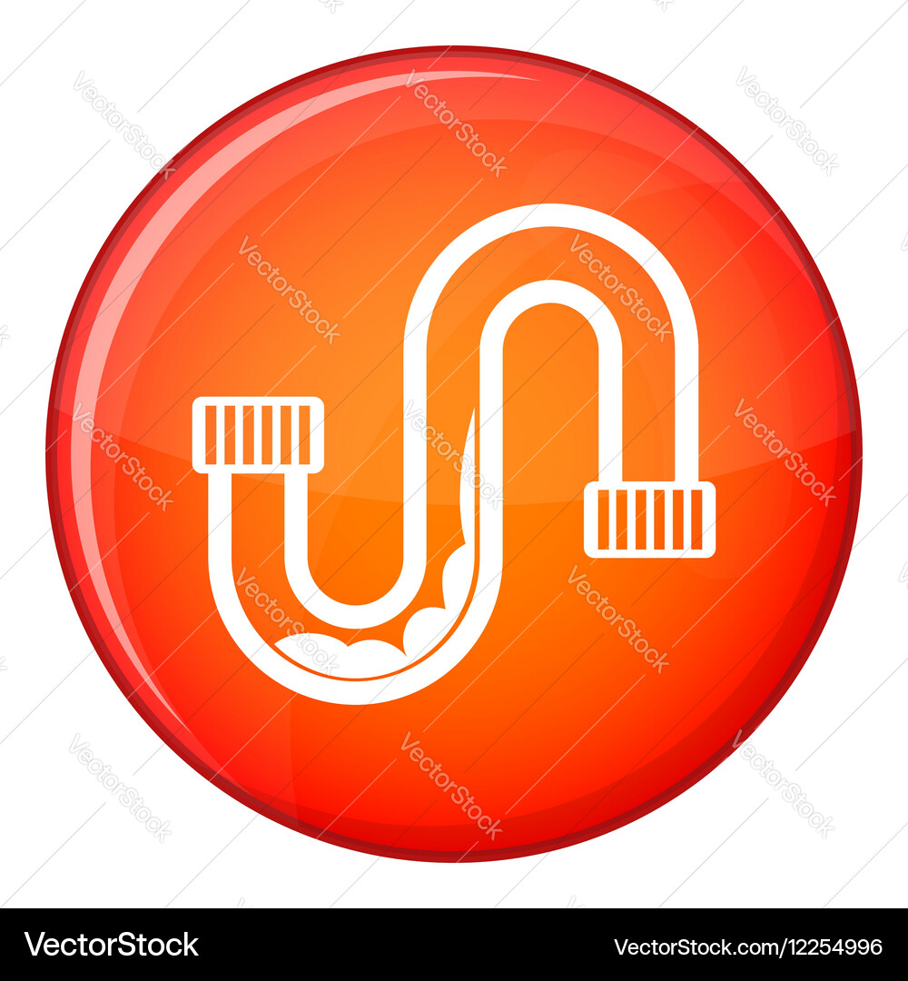 Clog in the pipe icon flat style vector image