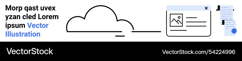 Cloud-based document and image sharing interface Cloud-based document and image sharing interface vector image