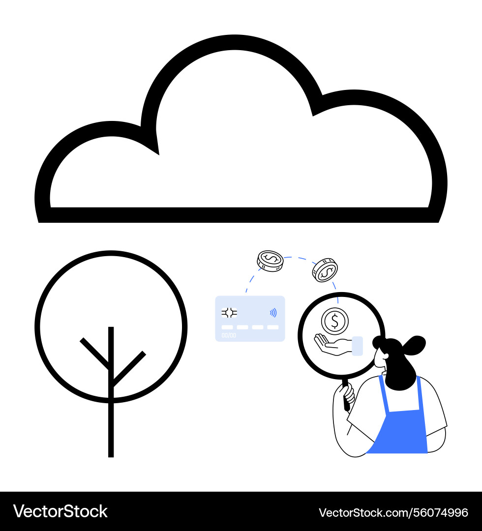 Cloud computing and financial transactions concept Cloud computing and financial transactions concept vector image