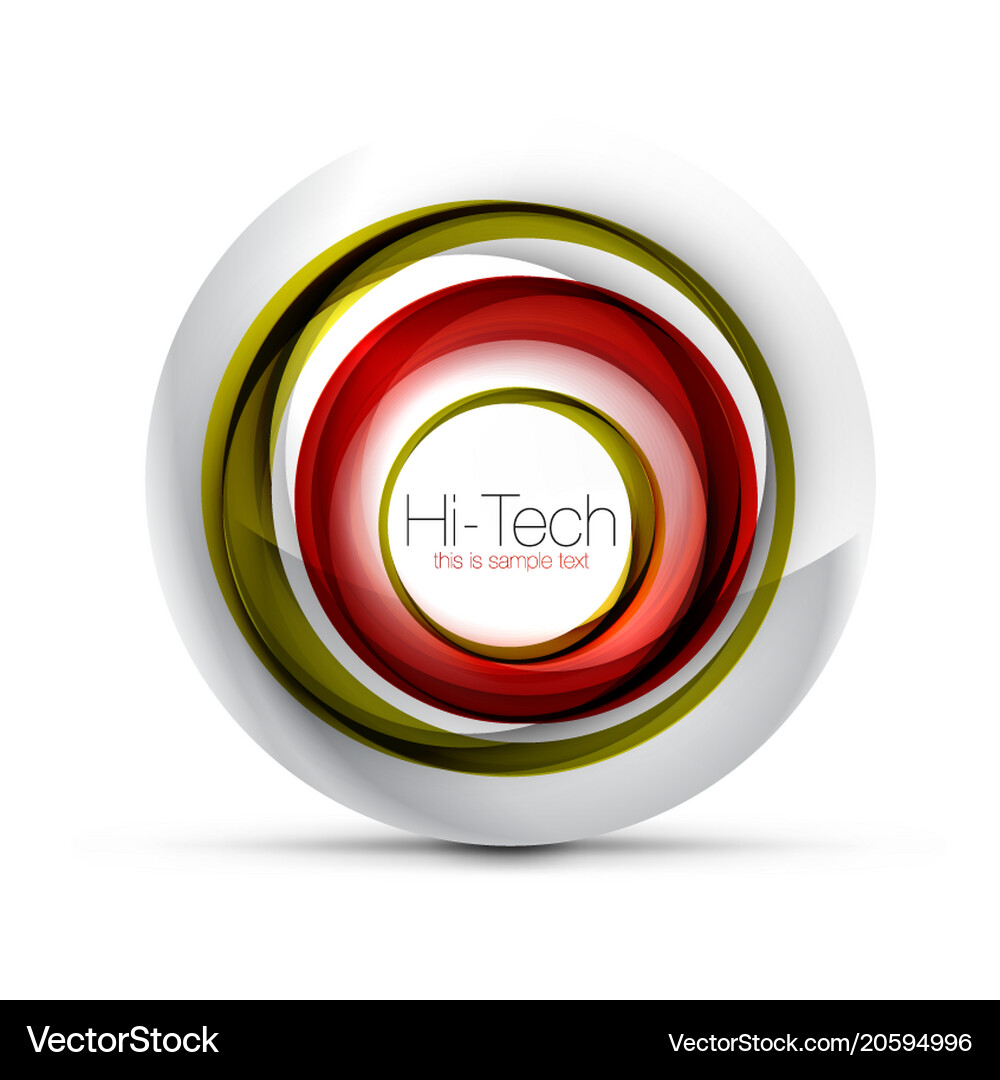 Digital techno sphere web banner button or icon Vector Image
