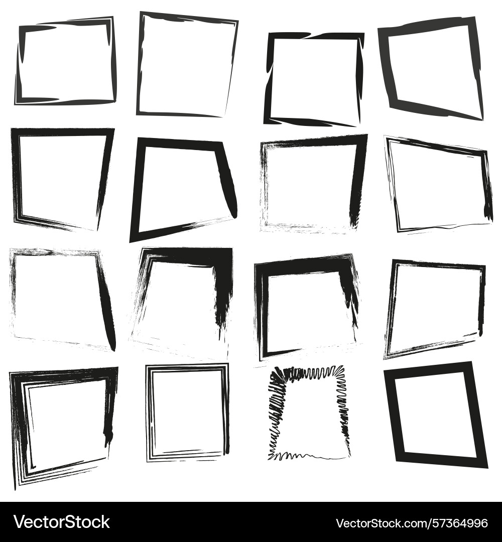 Frame icon collection border design set rectangle Frame icon collection border design set rectangle vector image