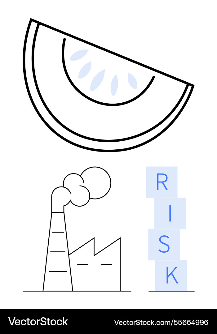 Industry emissions risk factors and natural Industry emissions risk factors and natural vector image