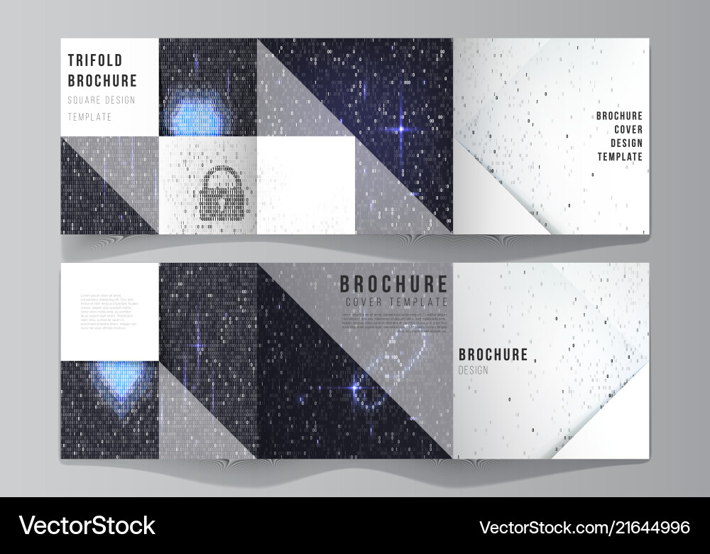 Minimal layout of two square format Vector Image