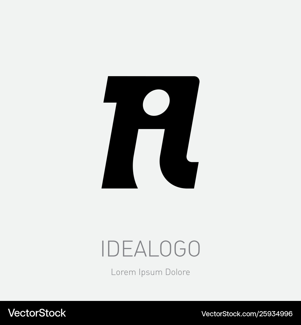 N and i initial logo ni monogram logotype Vector Image
