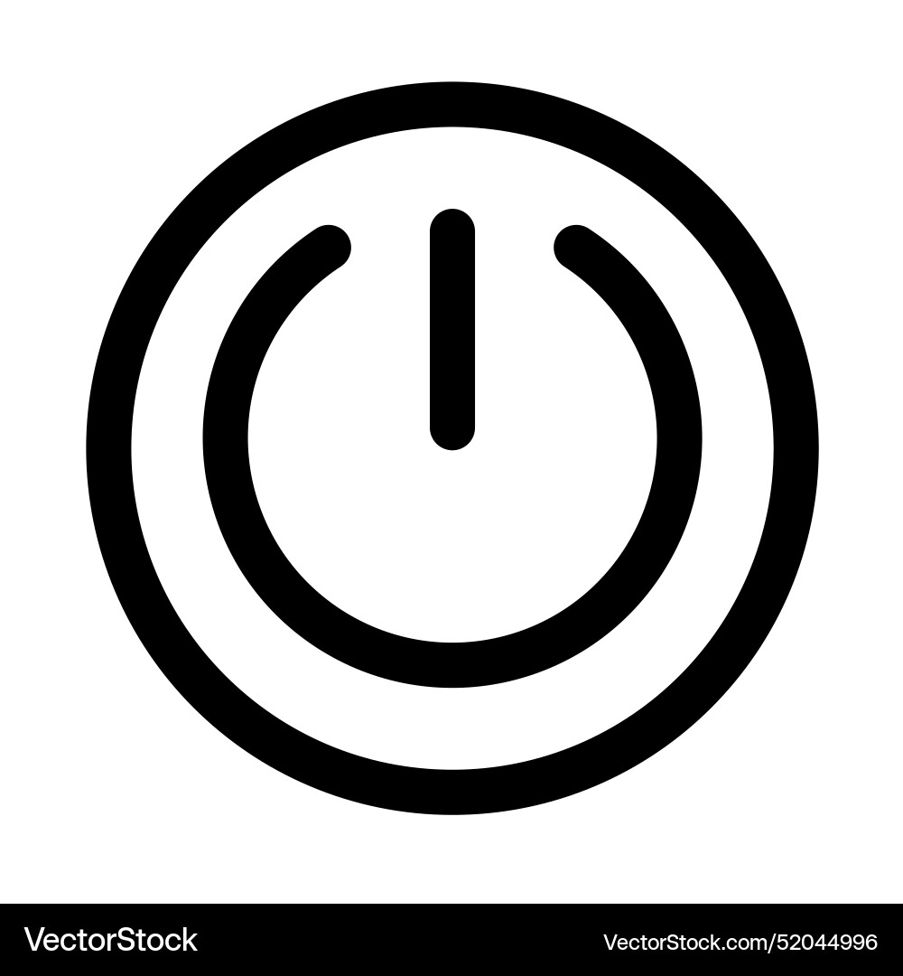 Power activation button icon design in filled Vector Image