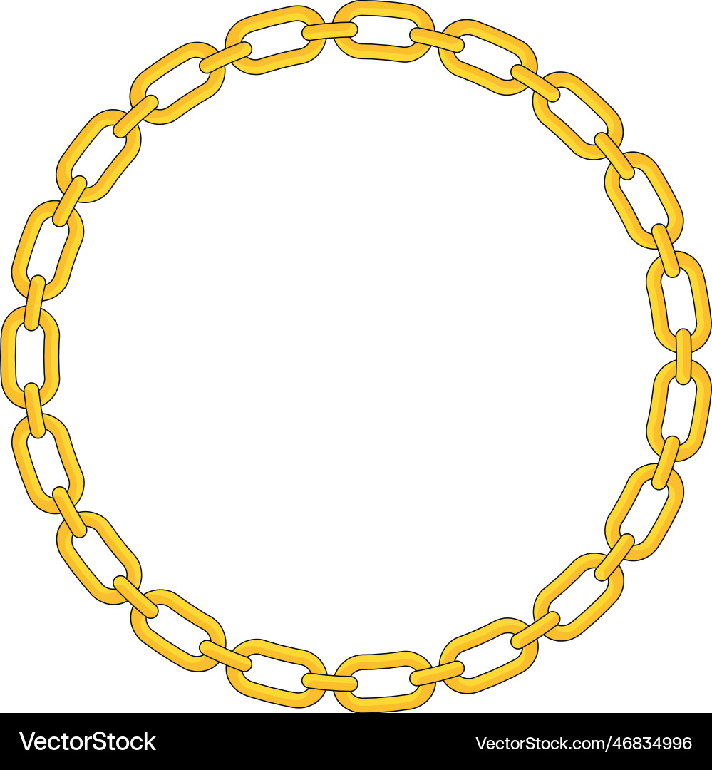 Round chain frame circle chains border boho Round chain frame circle chains border boho vector image