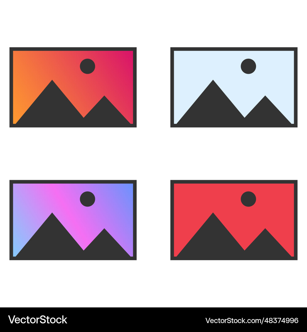 Set of no image symbol missing available icon Set of no image symbol missing available icon vector image