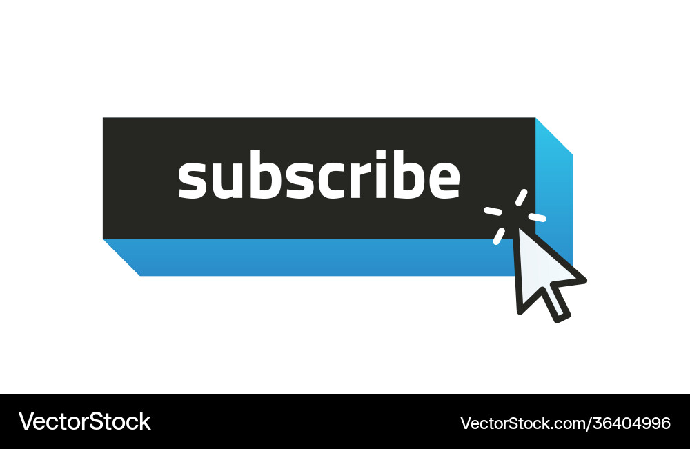 Subscription Button - Network Content vector image