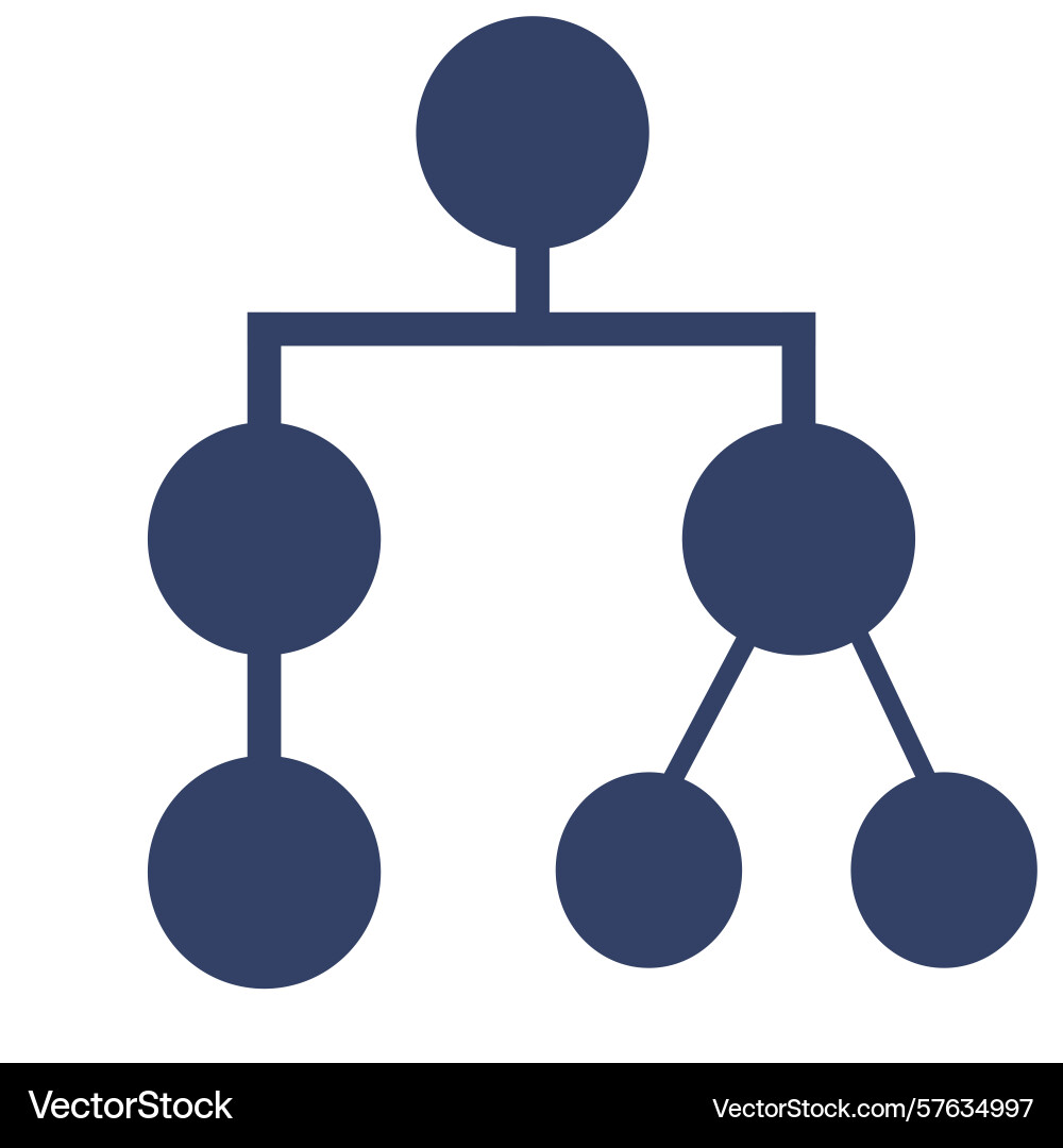 Abstract of a hierarchical structure represented Abstract of a hierarchical structure represented vector image