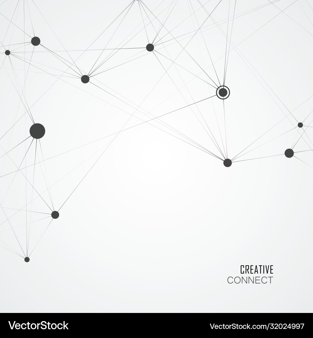Abstract polygonal with connecting dots and lines Abstract polygonal with connecting dots and lines Vector Image