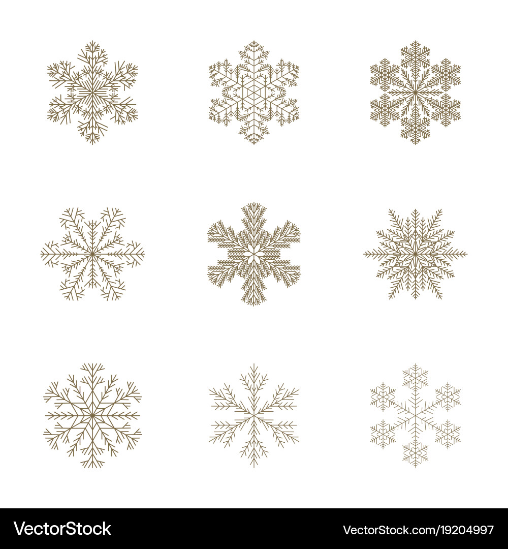 Assembly flat snowflake Vector Image