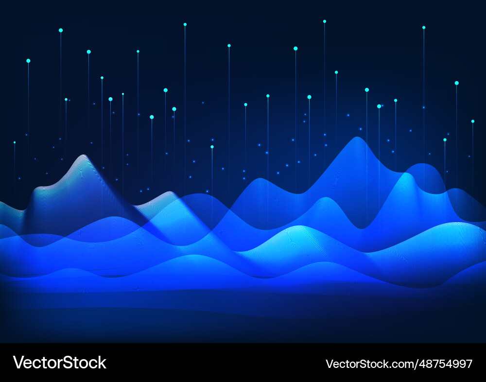 Big data technology background the lines vector image