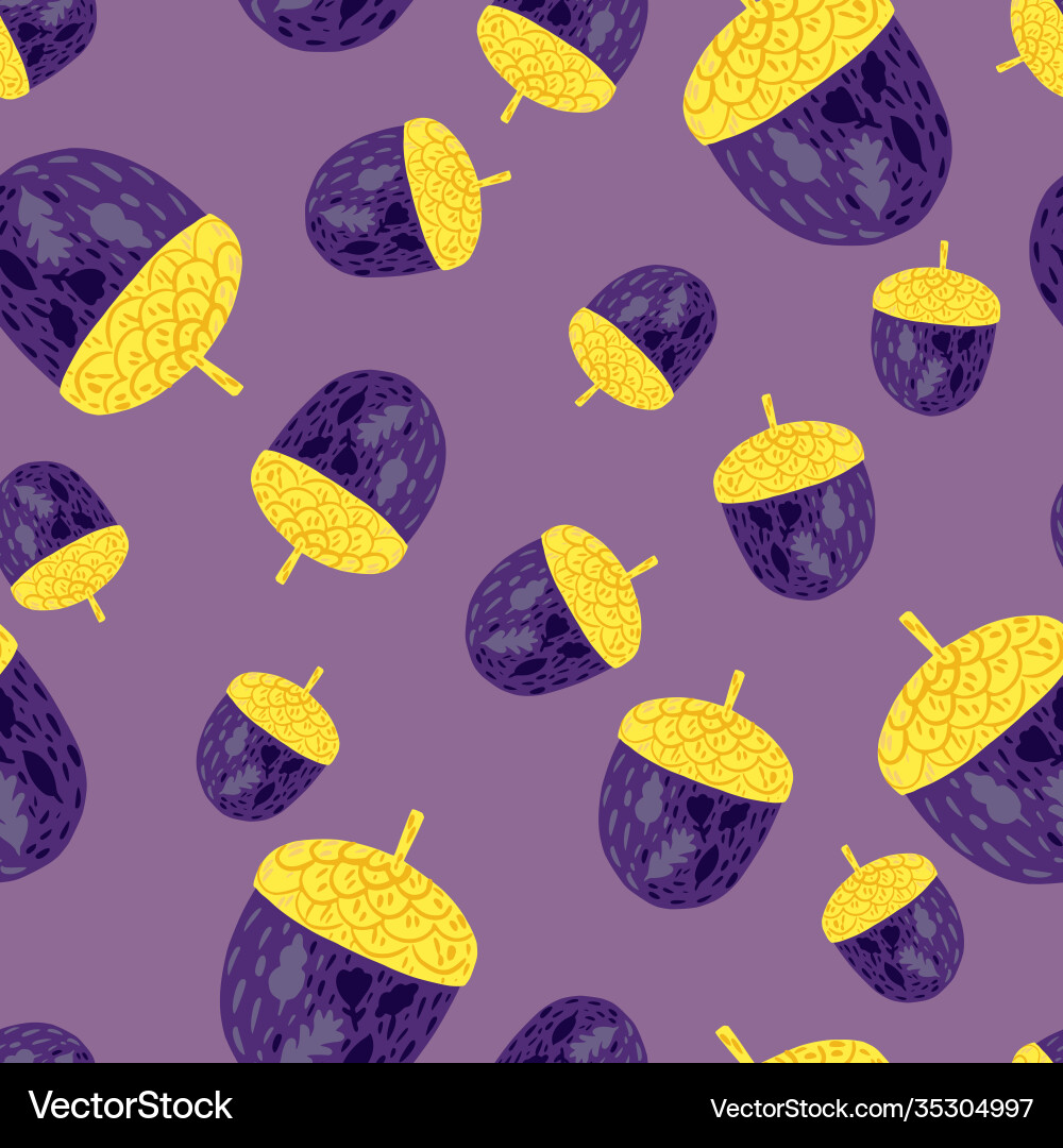 Bright seamless pattern with random chestnut Bright seamless pattern with random chestnut vector image