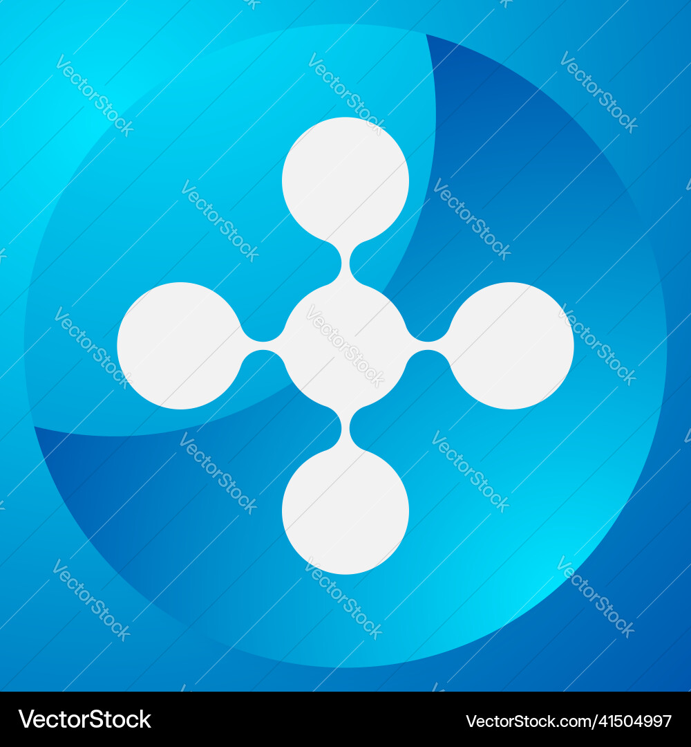 Connected circles nodes as technology tech vector image