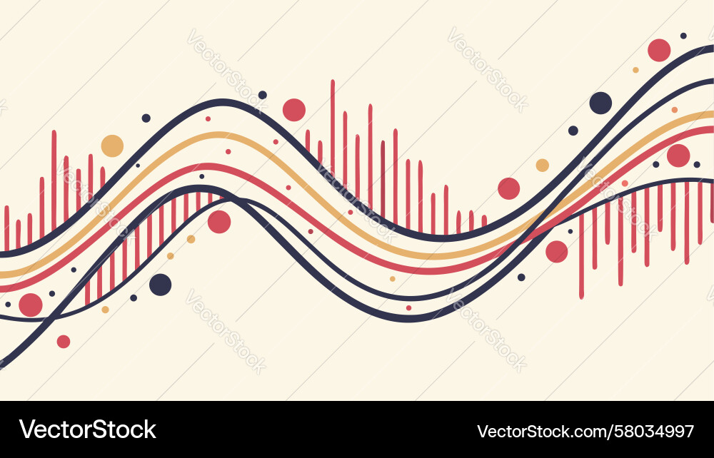 Dynamic Sound Bars - Abstract Lines Vector Image