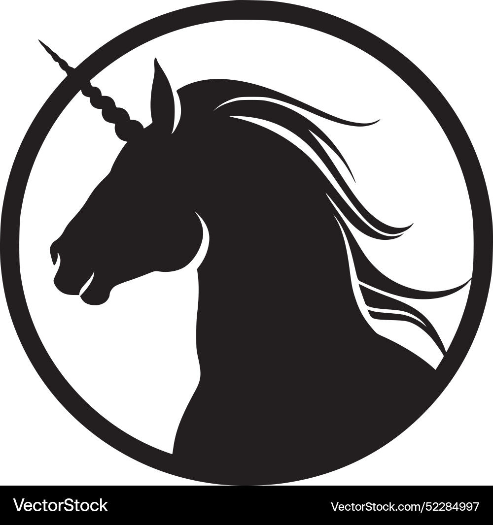 Einhorn - minimalistisches und flaches Logo Einhorn - minimalistisches und flaches Logo vektorbild