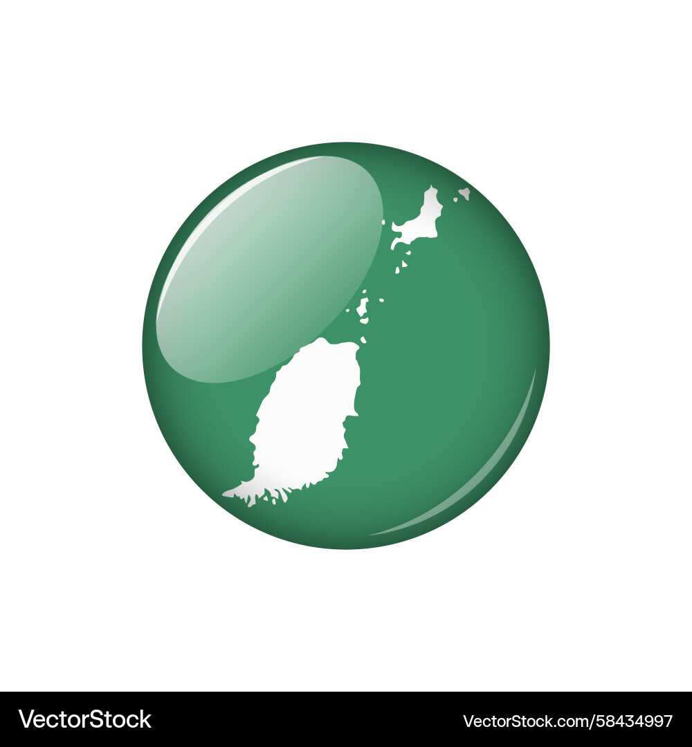 Grenada Circle Map Button Vector Image