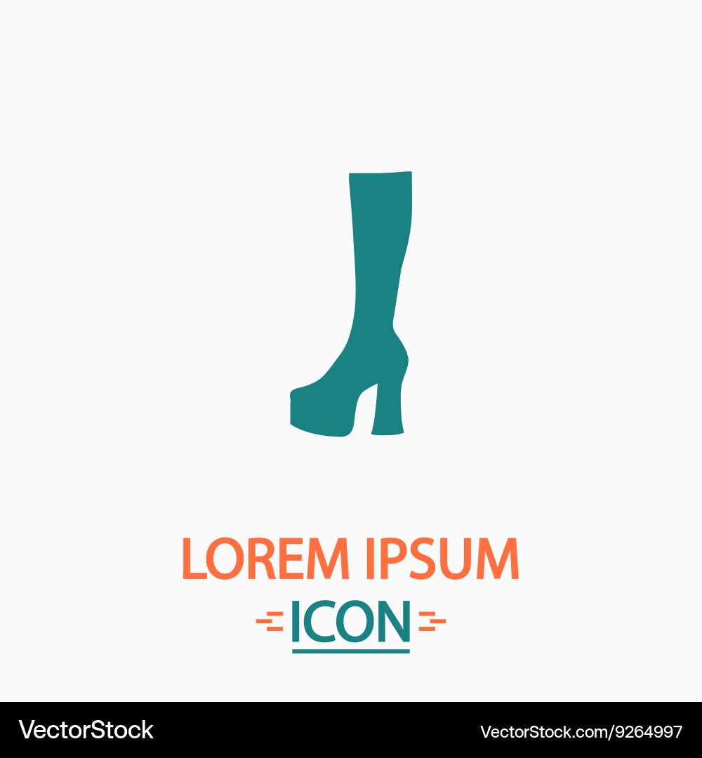 High Boot Computer Symbol Vektorbild