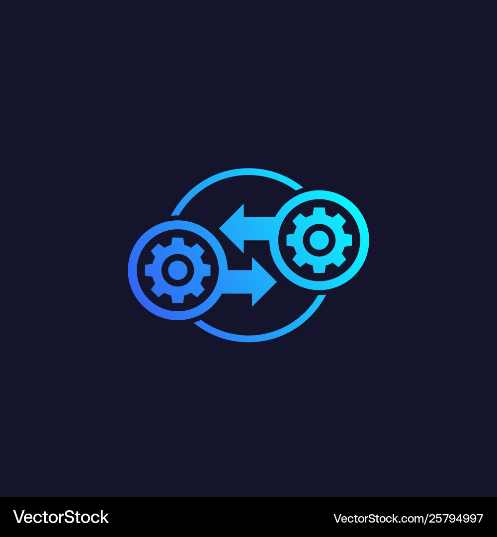Integration & Optimization Icon Vector Image