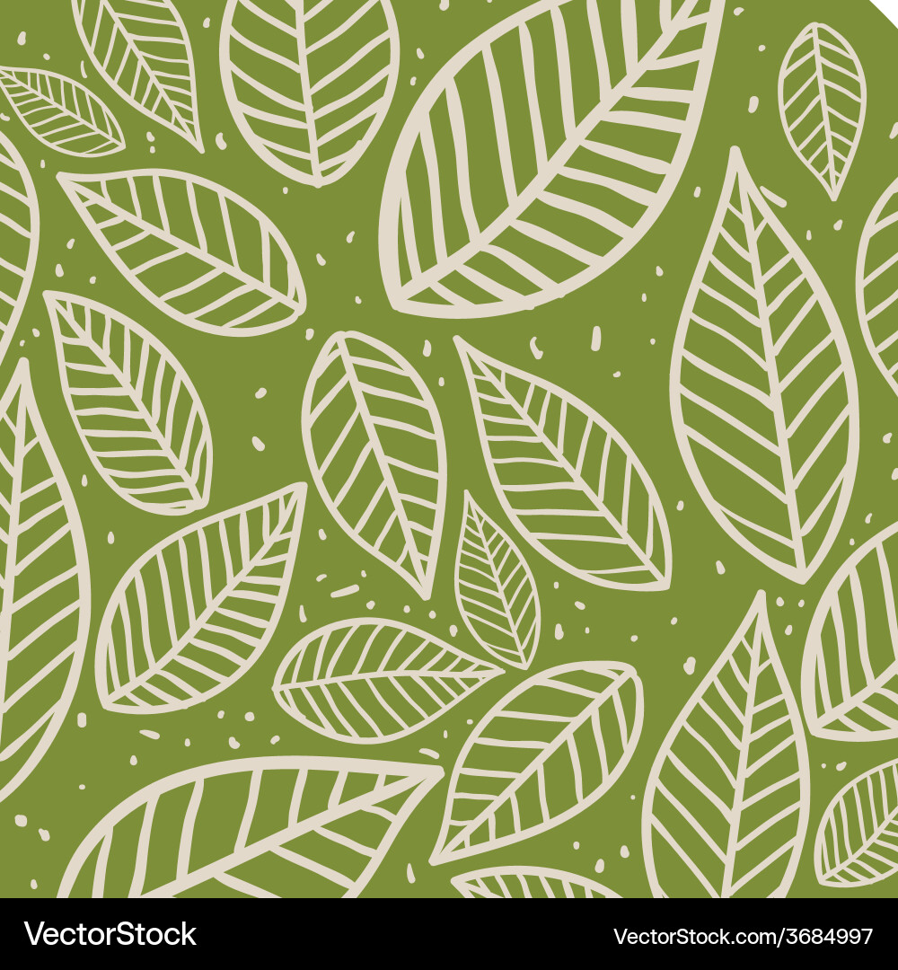 Leaf Pattern Background vector image